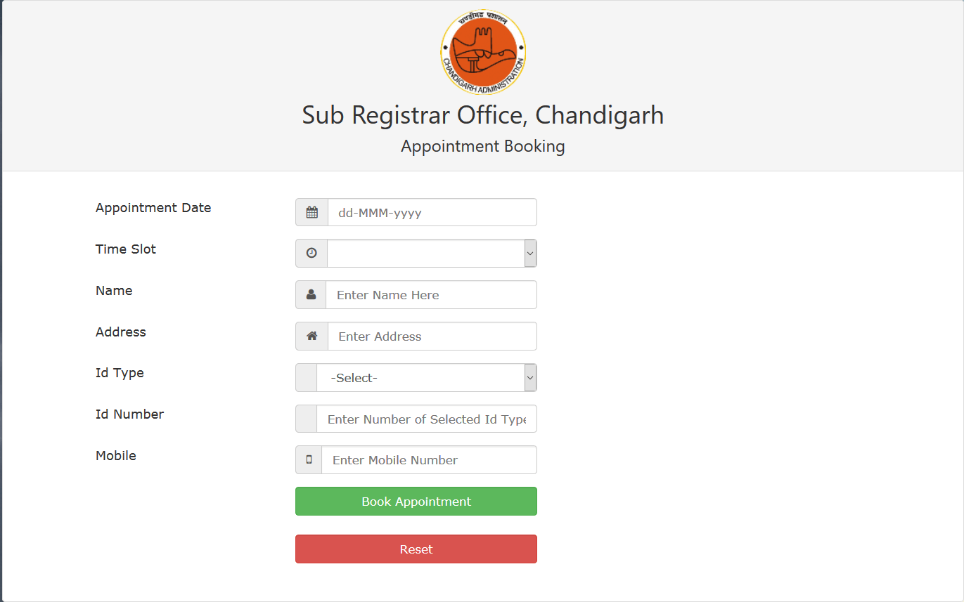 Online Chandigarh property registration